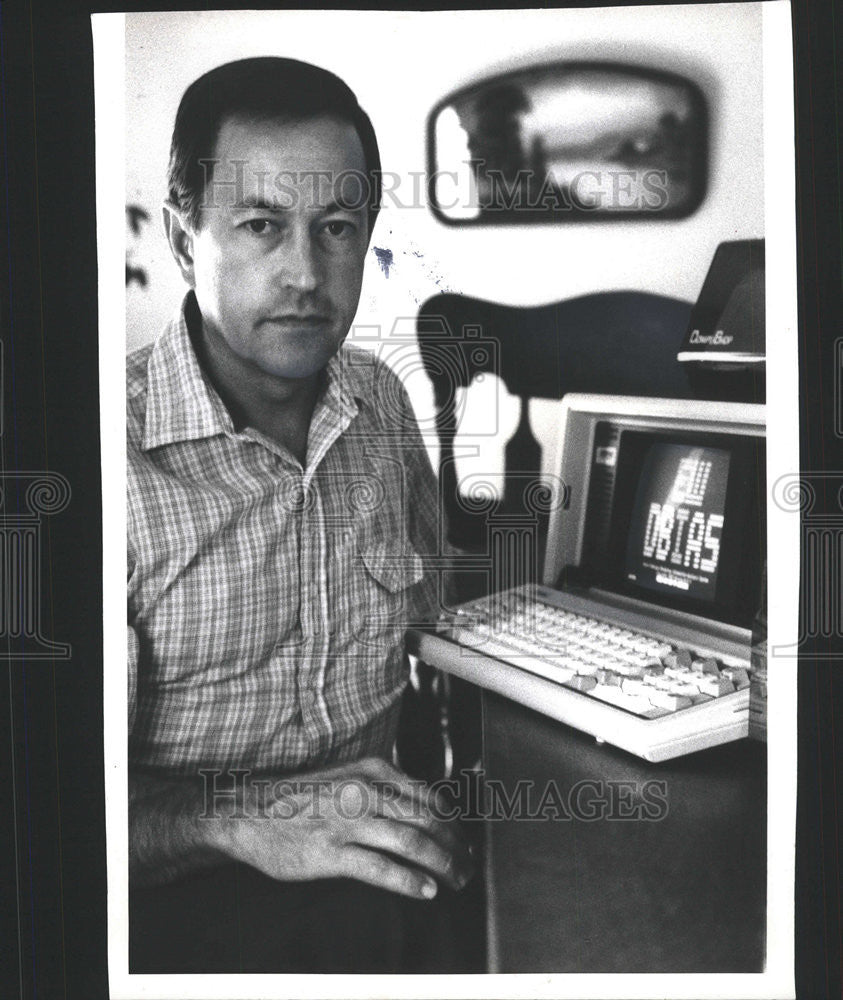 1984 Press Photo Ernst Whinney Tom Jones Computer Science - Historic Images