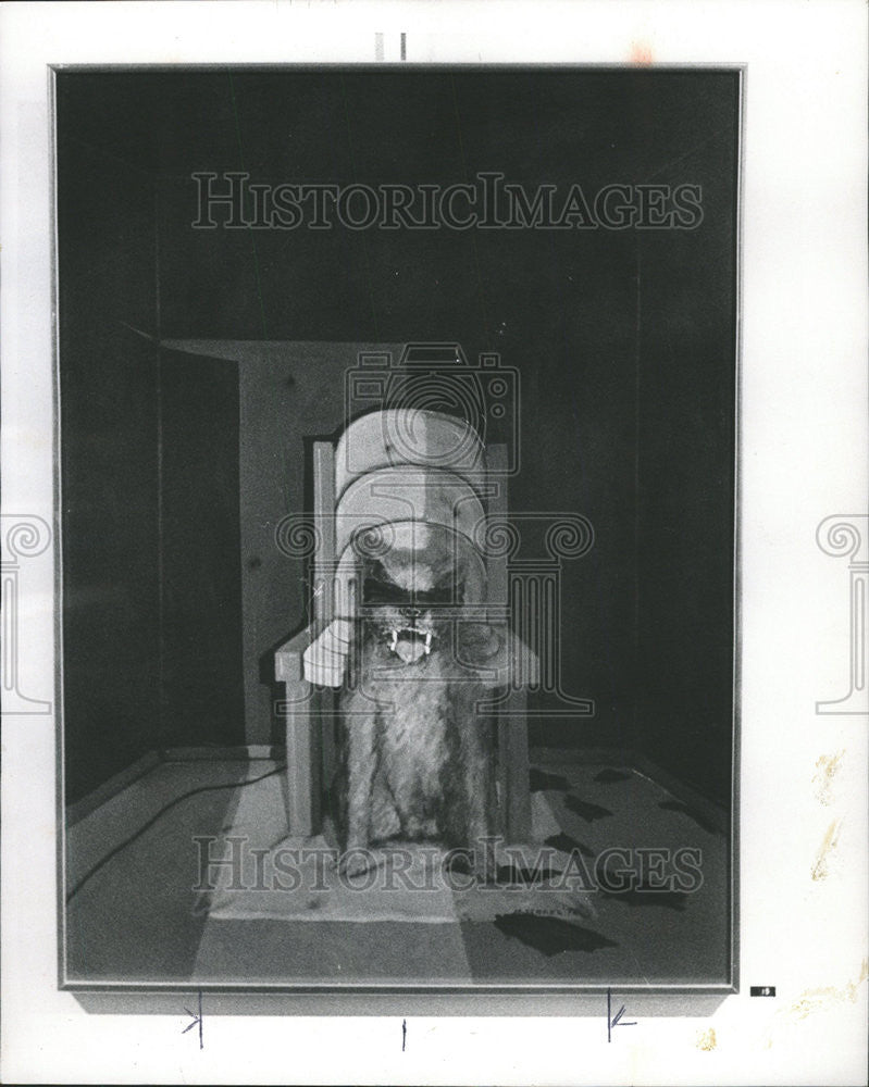 1972 Press Photo Marvin Israel&#39;s &quot;Dog (Blind)&quot; at the Richard Feigen Gallery - Historic Images