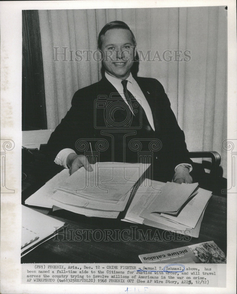 1968 Press Photo Samuel Ishmael Citizens Justice American crime war country - Historic Images