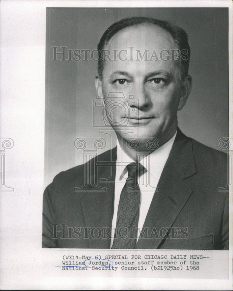 1968 Press Photo William Jordan National Security Council senator staff Chicago - Historic Images