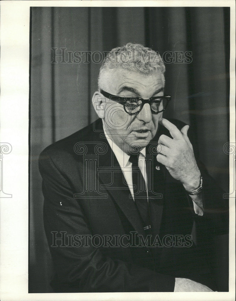 1964 Press Photo George Harris, Pres. of Order of Railway Conductors &amp; Brakemen - Historic Images