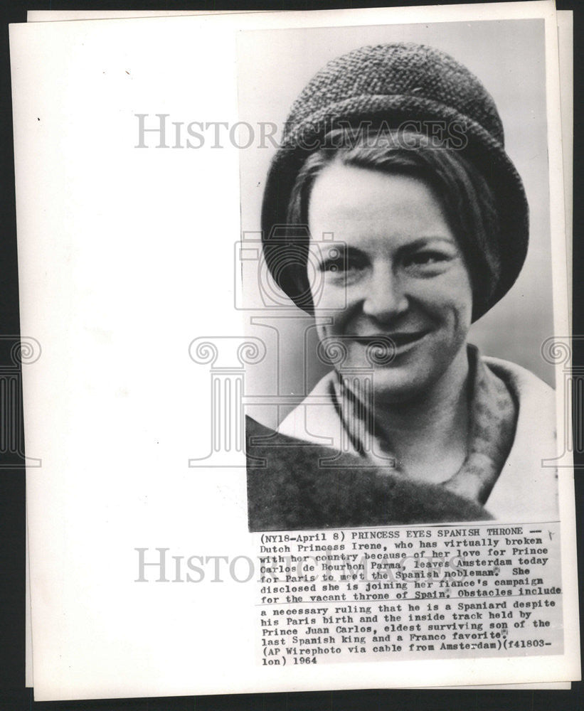 1964 Press Photo Dutch Princess Irene - Historic Images