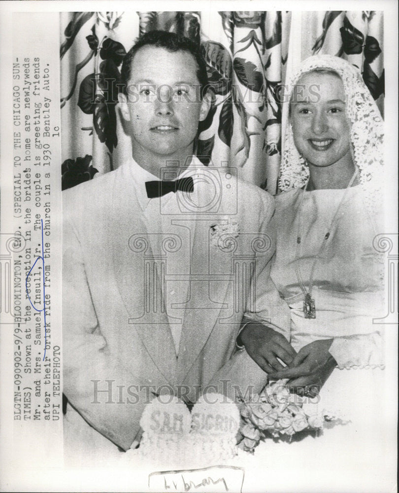 1961 Press Photo Mr. and Mrs. Samuel Insull Jr. Wedding - Historic Images