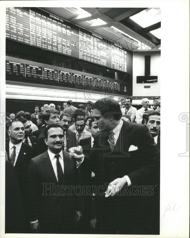 1982 Press Photo Crown Prince Hassan Bin Talal Majesty King Hussein Jordon talk - Historic Images