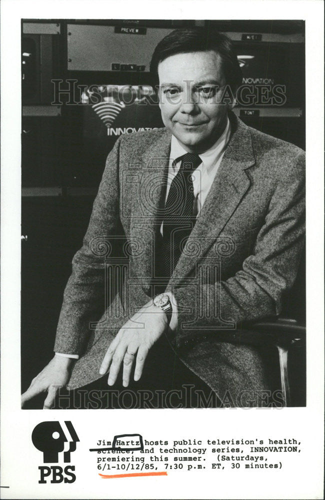 1985 Press Photo Jim Hartz Television Personality - Historic Images