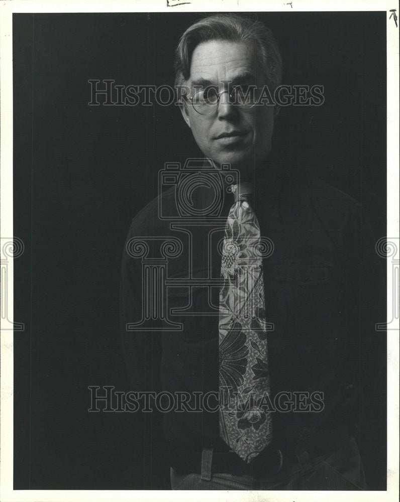 1987 Press Photo John Guare American playwright Blue Leaves Separation Author - Historic Images