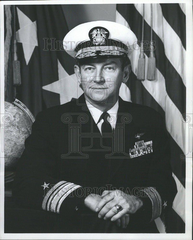 1971 Press Photo Rear Admiral Howard Ear Greet is a native of Tyler, Texas. - Historic Images