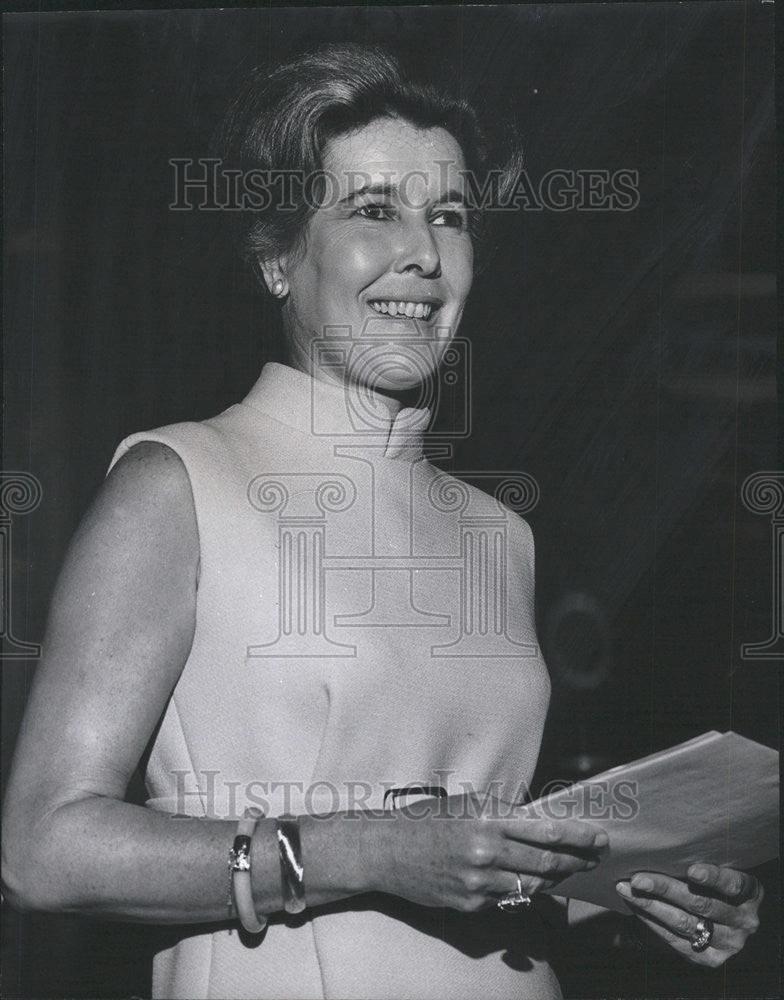 1968 Press Photo Mrs. Hunt Hamill Presbyterian St.Luke Annual Fashion Show host. - Historic Images