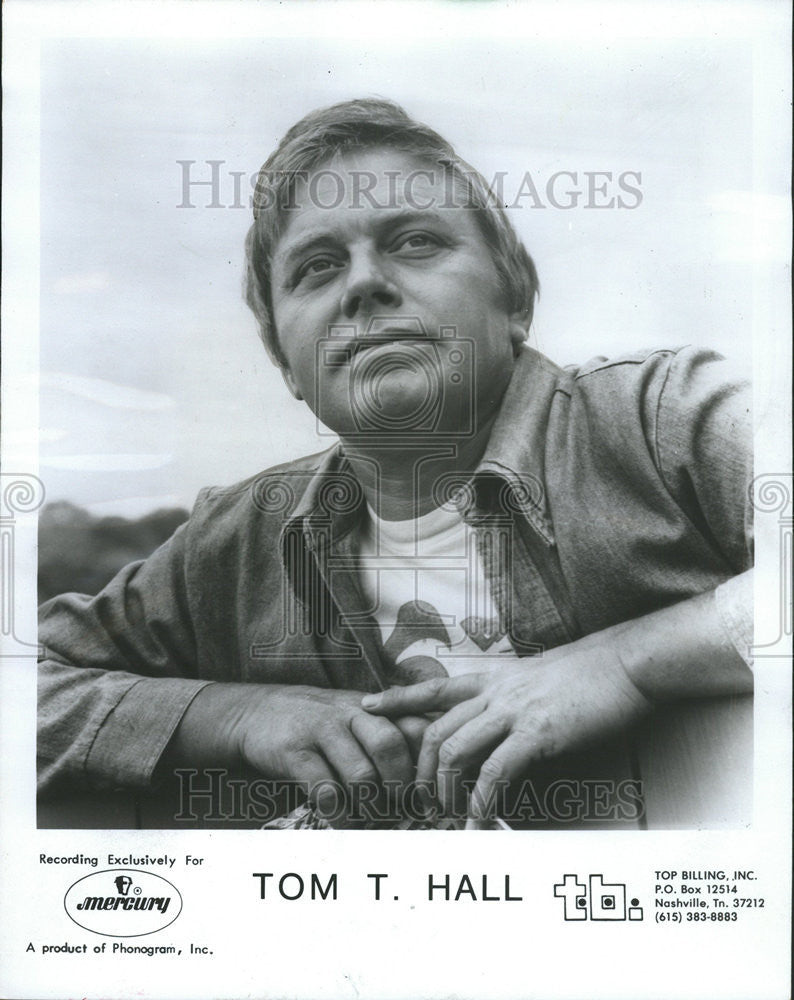 1977 Press Photo Thomas T Hall Singer Songwriter Musician - Historic Images