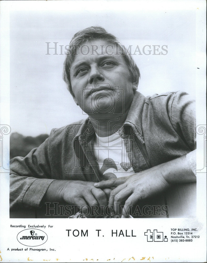 1985 Press Photo Tom Hall Olive Hill  Kentucky American singer songwriter Pop - Historic Images