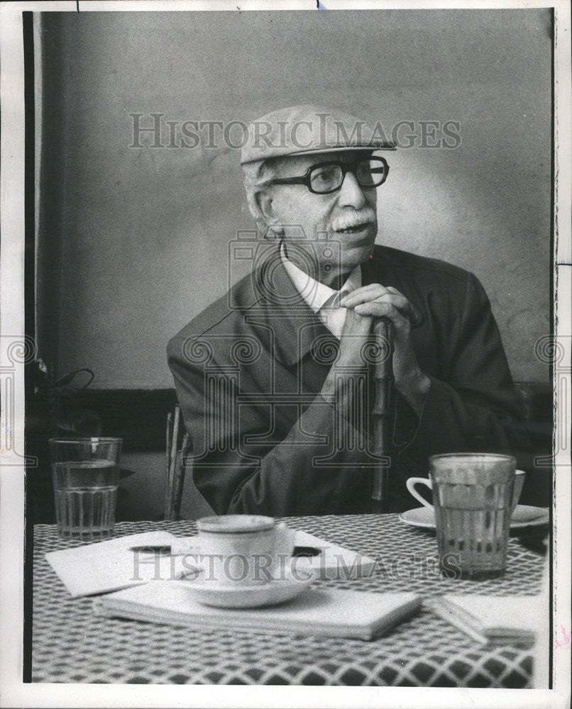 1975 Press Photo Tawfiq al-Hakim Egyptian Writer - Historic Images