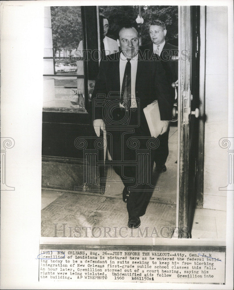 1960 Press Photo United States Louisiana Attorney General Jack Gremillion - Historic Images