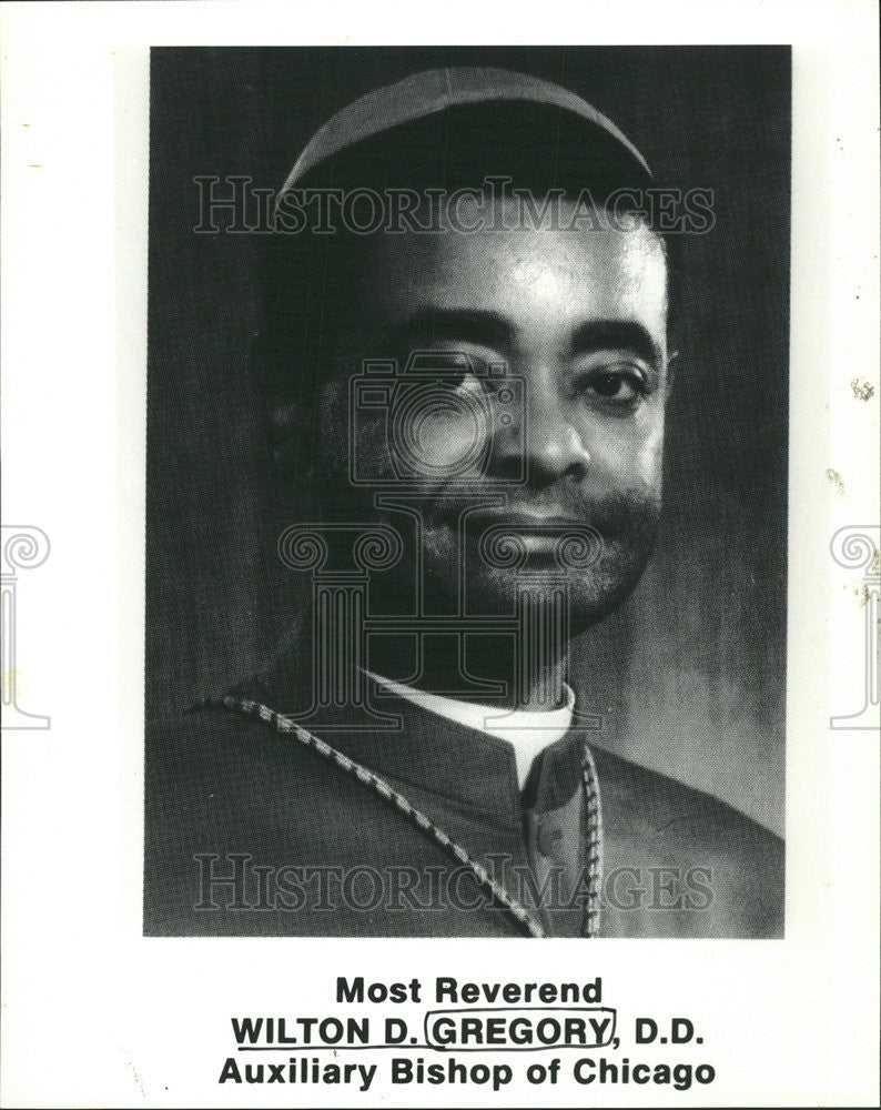 1986 Press Photo Wilton Gregory African American Roman Catholic Church Atlanta - Historic Images