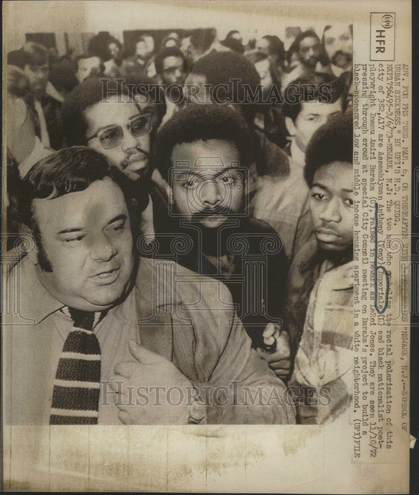 1973 Press Photo Racial Polarization City Assemblyman Anthony Urban Council - Historic Images