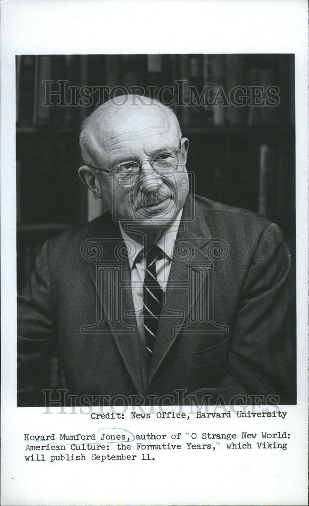 1964 Press Photo Howard Muford Jones American Culture Viking formative World - Historic Images