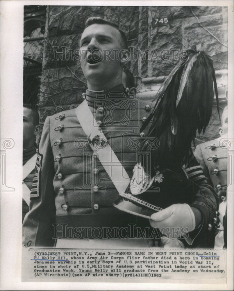 1963 Press Photo Colin Kelly III rmy Air Corps flier Japanese Warship World War - Historic Images