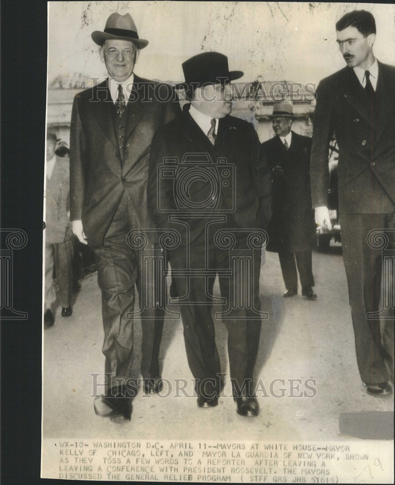 1935 Press Photo United States Chicago Mayor Edward Joseph Kelly - Historic Images