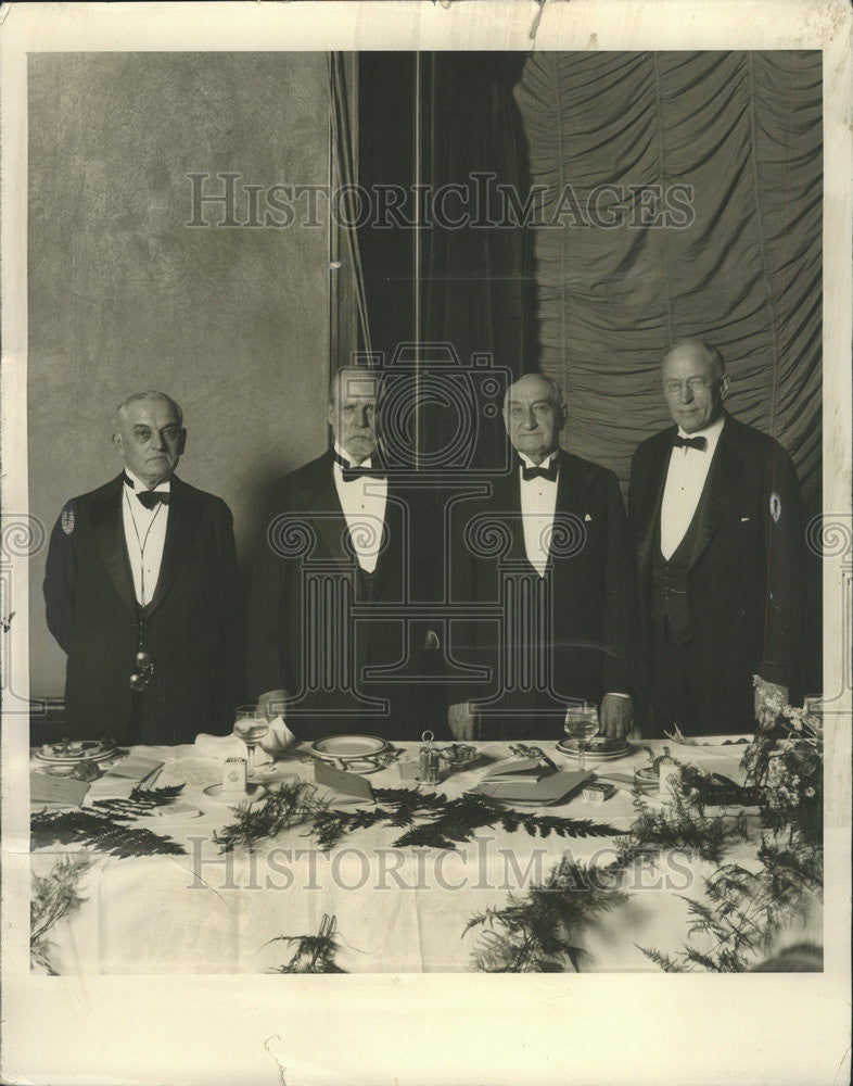 1929 Press Photo Former Justice Charles Evans Hughes Frank Loesch Union League - Historic Images