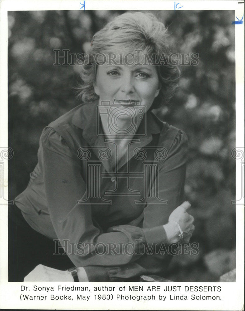 1983 Press Photo Dr. Sonya Friedman American Columnist &amp; Author - Historic Images