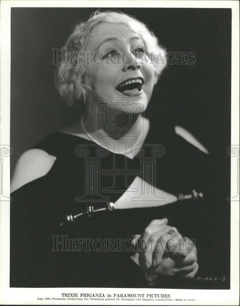 1935 Press Photo Trixie Friganza American Actress &amp; Opera Singer - Historic Images