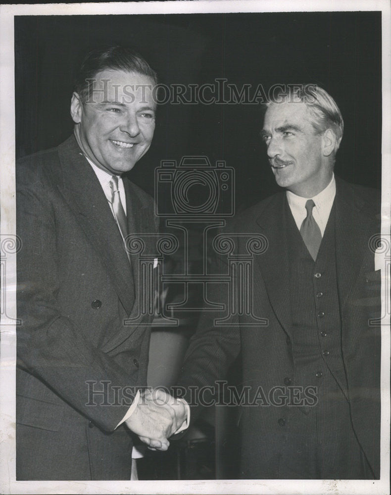 1953 Press Photo Henry Cabot Lodge, Jr. &amp; British Foreign Minister Anthony Eden - Historic Images