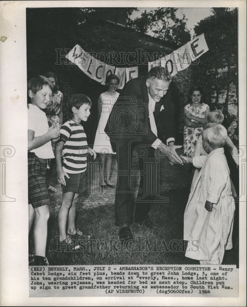 1964 Press Photo Henry Cabot Lodge Jr/United Nations Ambassador/South Vietnam - Historic Images