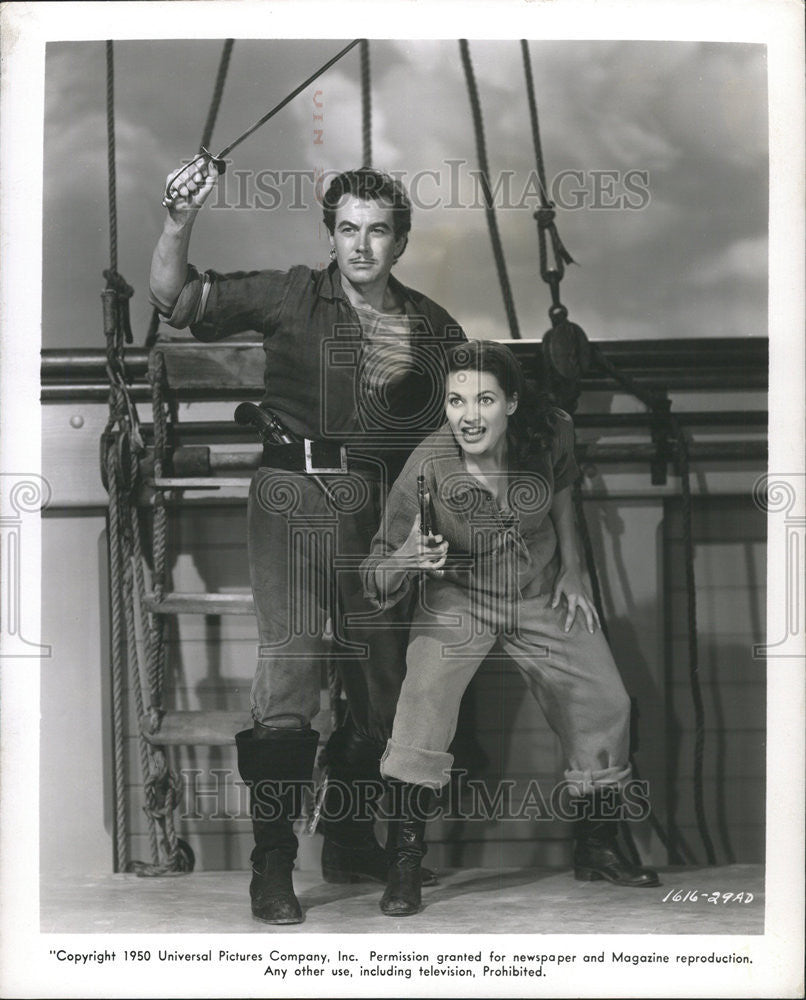 1950 Press Photo Philip Friend/British Actor/Buccaneer&#39;s Girl - Historic Images