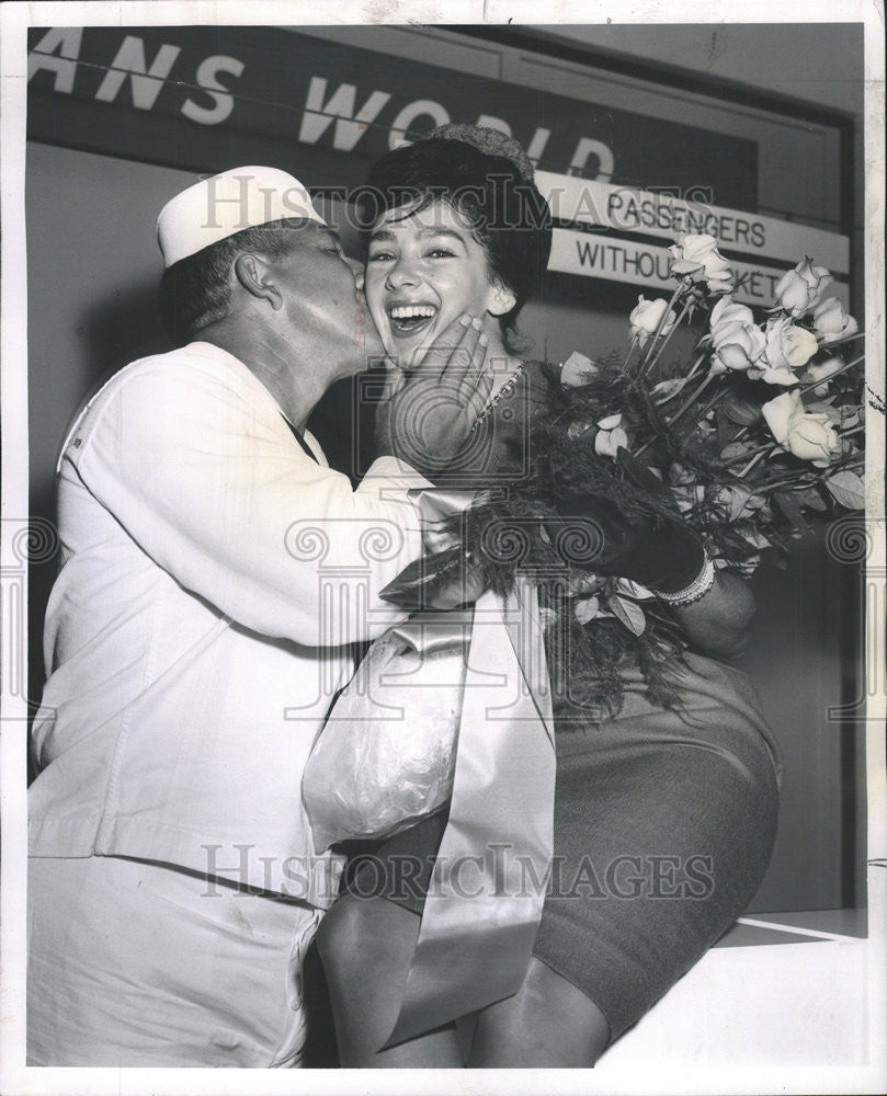 1962 Press Photo Miss Chicago Donnalynn Freund Naval Reserve Training Center - Historic Images