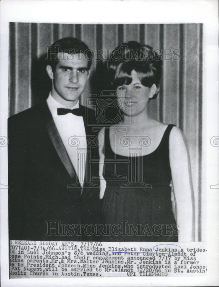 1966 Press Photo MISS ELIZABETH ENNA JENKINS PETER CLAYTON - Historic Images