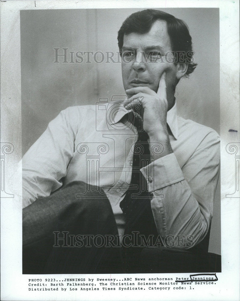 1984 Press Photo ABC News Anchorman Peter Jennings - Historic Images