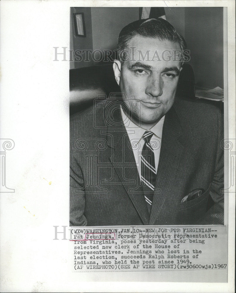 1949 Press Photo William Pat Jennings Virginia Republican Politician - Historic Images