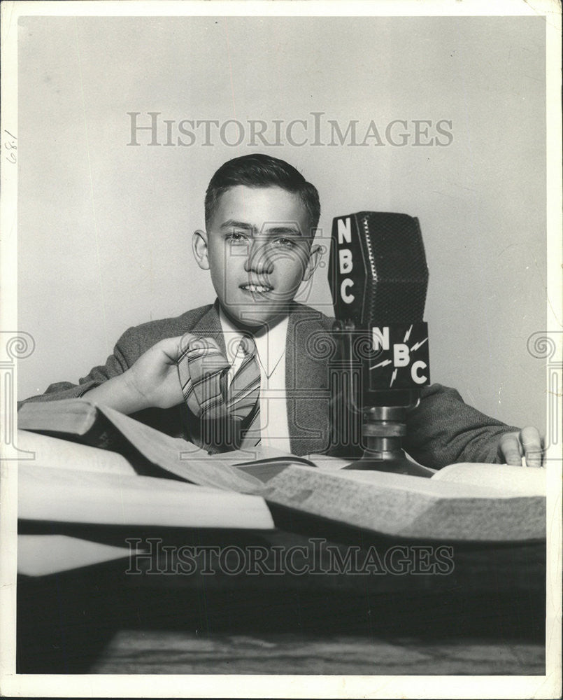 1942 Press Photo Quiz Kids- Jack Lucal on NBC. - Historic Images