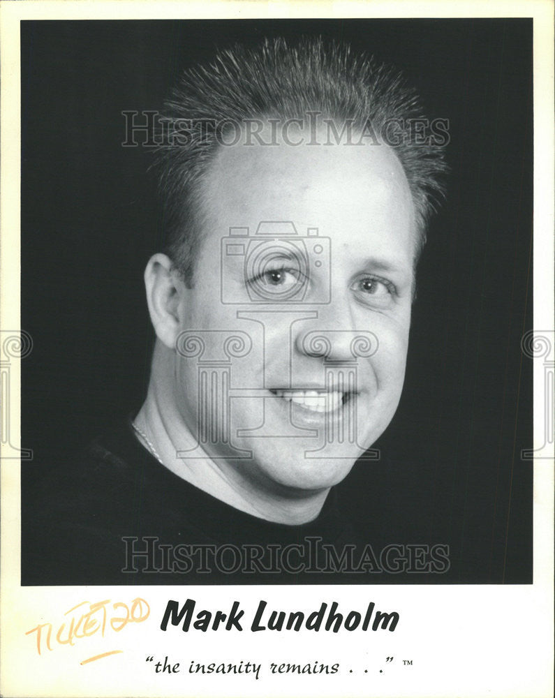 1995 Press Photo Mark Lundholm Comedian Inspirational Speaker - Historic Images