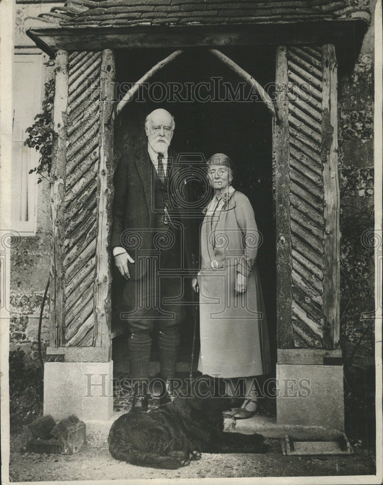 1928 Press Photo British physicist and inventor Sir Oliver Lodge - Historic Images