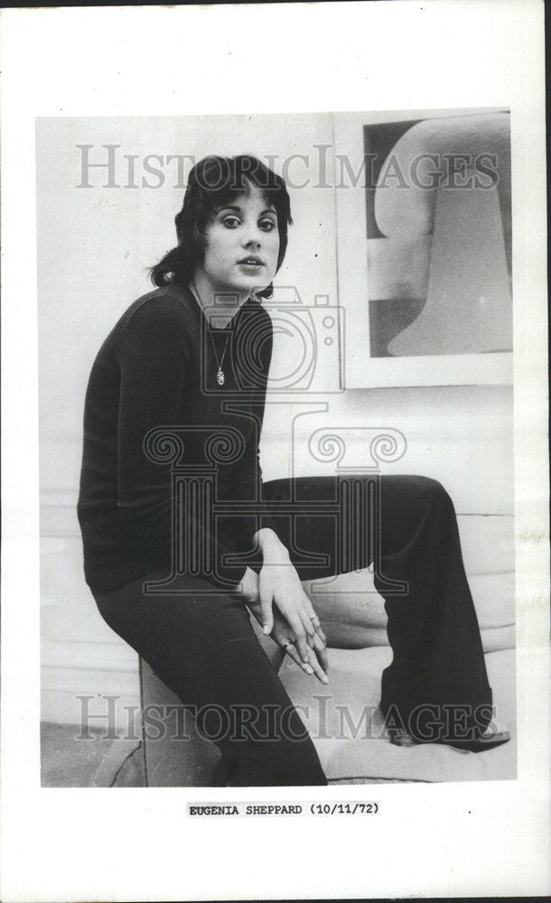 1972 Press Photo Eugenia SheppardNew York Post Boston Post Herald Tribune - Historic Images