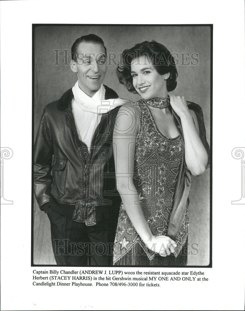 1995 Press Photo Actor Andrew J Lupp Stacey Harris Musical My One And Only Play - Historic Images