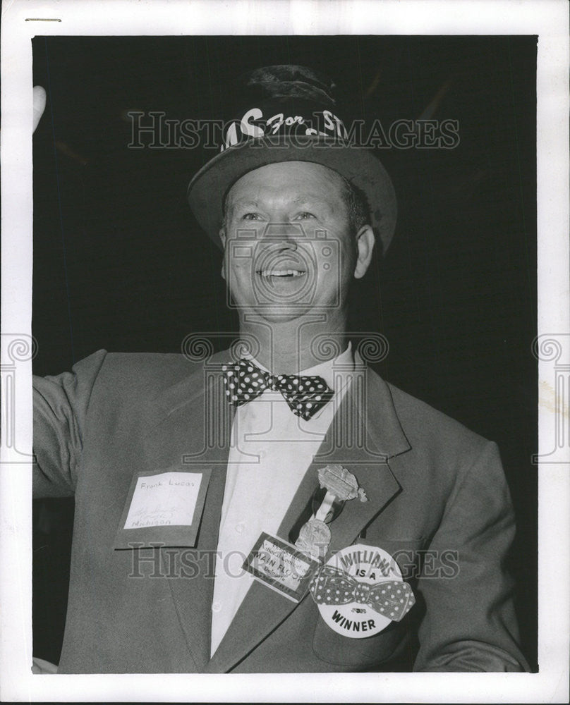 1956 Press Photo Frank LucasColdwater Mich Candidate State Sen - Historic Images