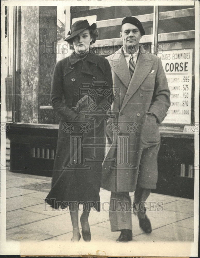 1935 Press Photo James Cromwell Doris Formerly Heiress America - Historic Images