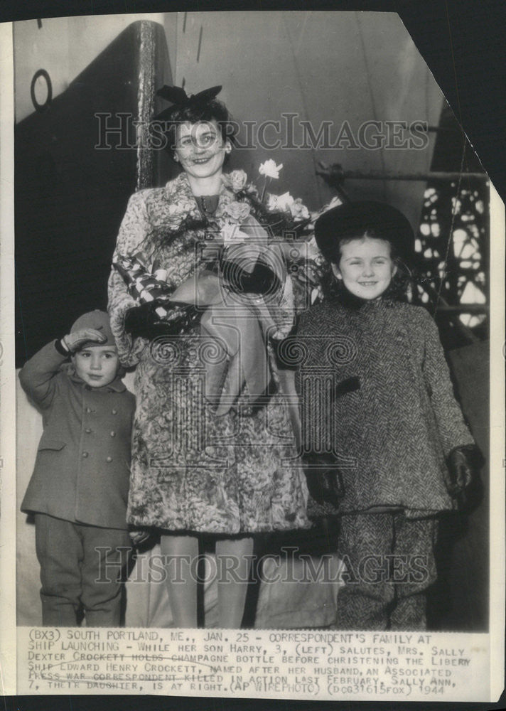 1944 Press Photo Shipped named after Henry Crockett killed in action - Historic Images