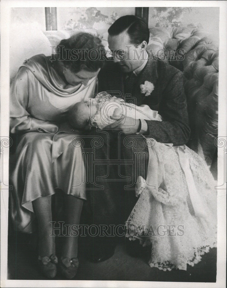 1938 Press Photo Crown Princess Julianna Prince Bernhard Holland baby  Beatrix - Historic Images