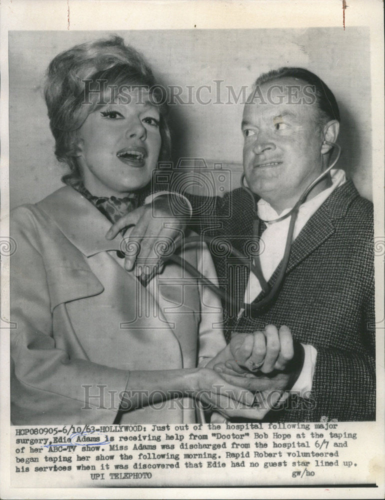 1963 Press Photo Edie Adams and Bob Hope - Historic Images