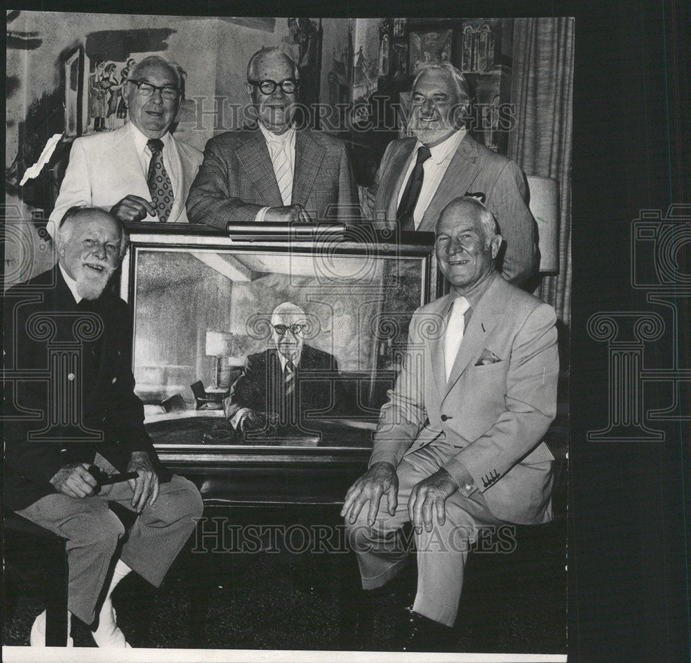 1989 Press Photo EARL GROSS, HERB GRAFFIS, ARCH CRONKRITE, RUSS STEWART  IKE - Historic Images