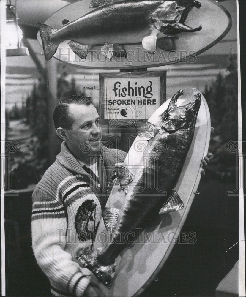 1968 Press Photo Bill Cullerton Stu Wellman Mann Fishing Clarion - Historic Images