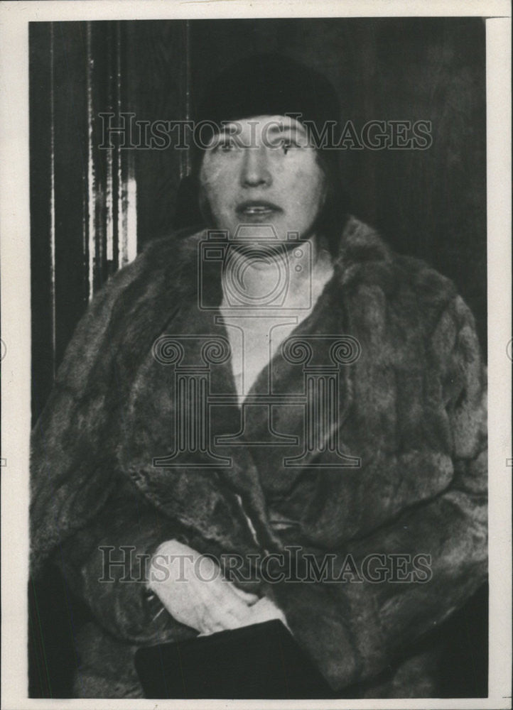 1937 Press Photo Mrs. Stella M. Crater, Wife Of Supreme Court Justice Crater - Historic Images