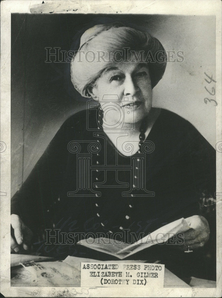 1930 Press Photo Newspaper Woman Elizabeth M Gilmer Dorothy Dix - Historic Images