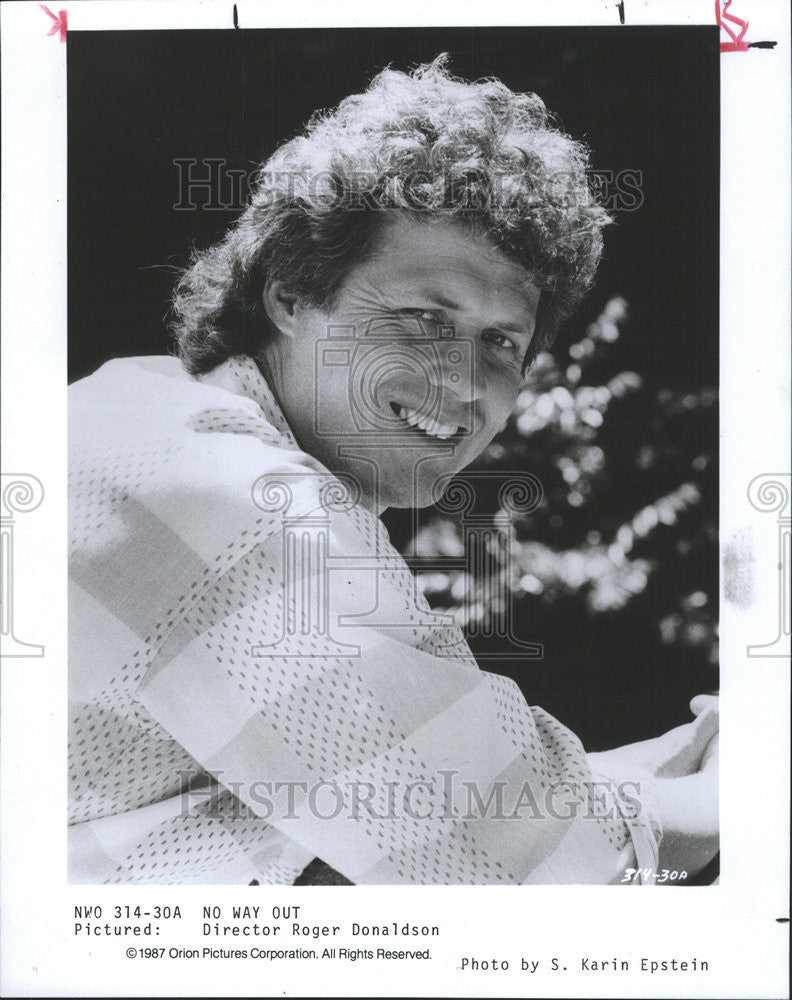 1987 Press Photo Roger Donaldson No Way Out - Historic Images