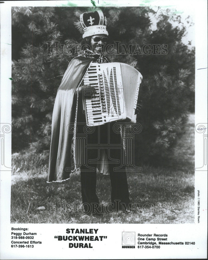 1984 Press Photo Musician Stanley Buckwheat Dural - Historic Images