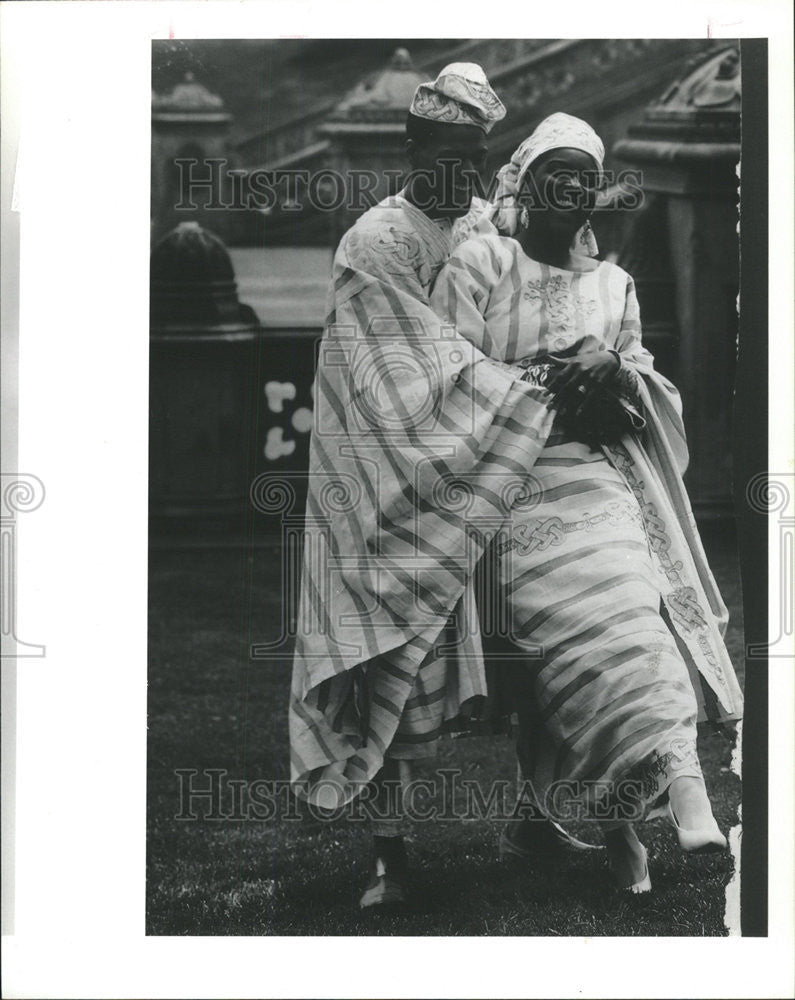 1993 Press Photo Harriette Cole, Bridegroom George Chinsee, African Wedding - Historic Images