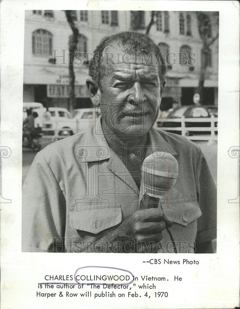 1970 Press Photo Veteran CBS Correspondent Charles Collingwood - Historic Images