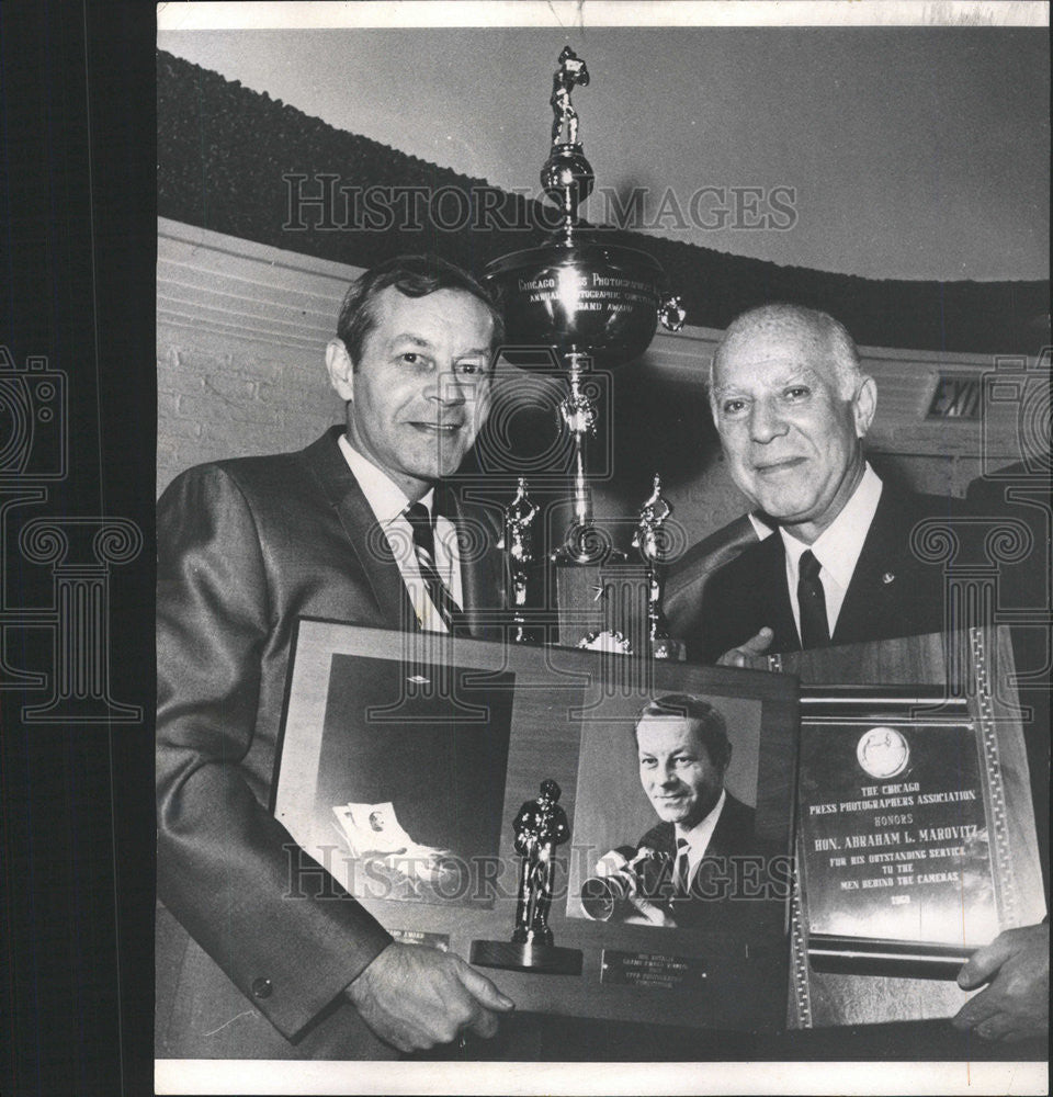 1968 Press Photo Sun-Times Photographer Bob Kotalik Judge Abraham L. Marovitz - Historic Images